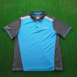 Amazon Polo Shirt Mens XL Blue Employee Uniform Work Wear Short Sleeve Active